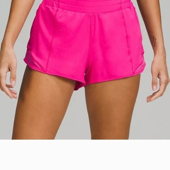Lululemon Athletica Sonic Pink Hotty Hot HR Athletic Shorts - Picture 3 of 11